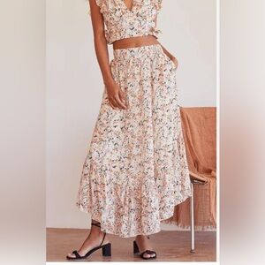 Free People floral print skirt